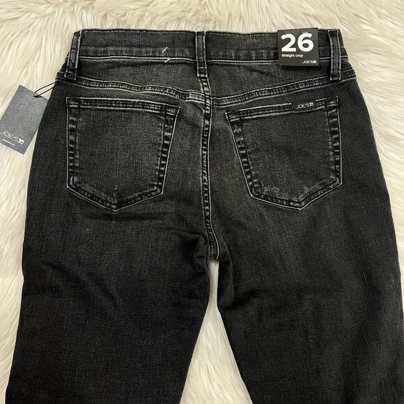 JOE'S Jeans Mid-Rise Kasey Straight Crop Jeans Black Distressed size 26 - Picture 11 of 13